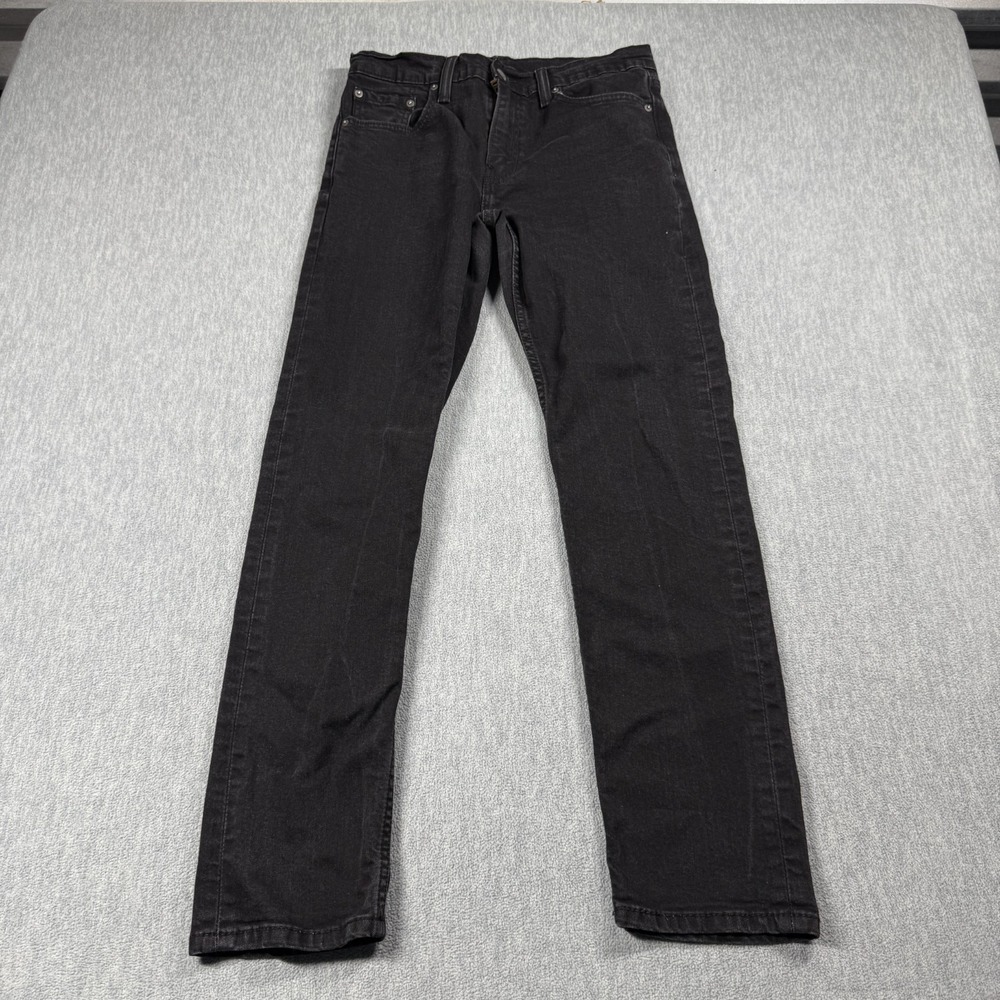 Levi's Jeans Men 30x32 Black 502 Regular Taper Fit Denim Pants Stretch Everyday